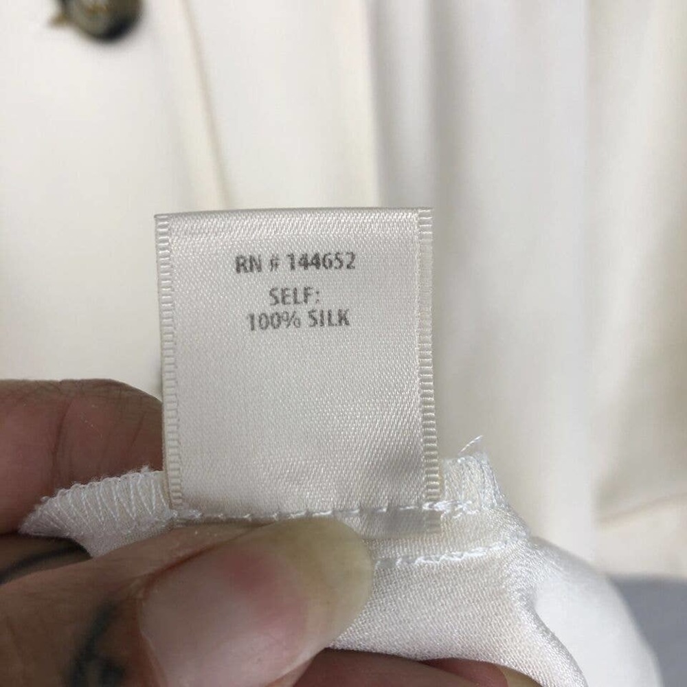 Stone Cold Fox Womens Trench Jacket Maxi Dress Long Double Breasted Silk White 2 - Picture 2 of 9